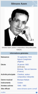 Slimane Azem sur Wikipedia