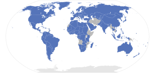 Signataires de la convention de Berne (en bleu).
