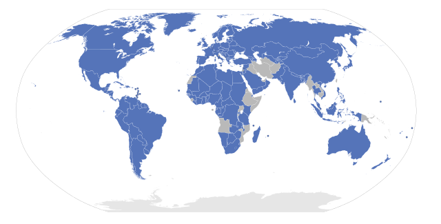 Signataires de la convention de Berne (en bleu).