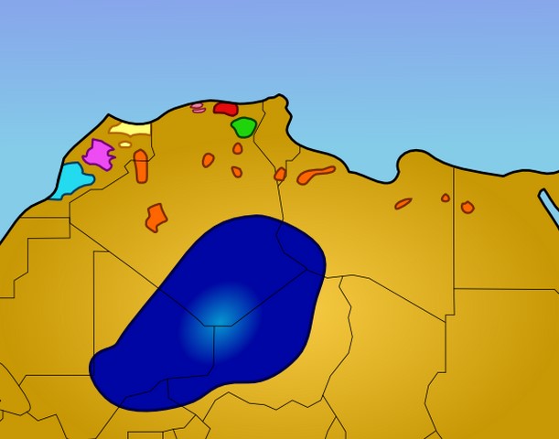 La langue Touareg. Touaregs en bleu