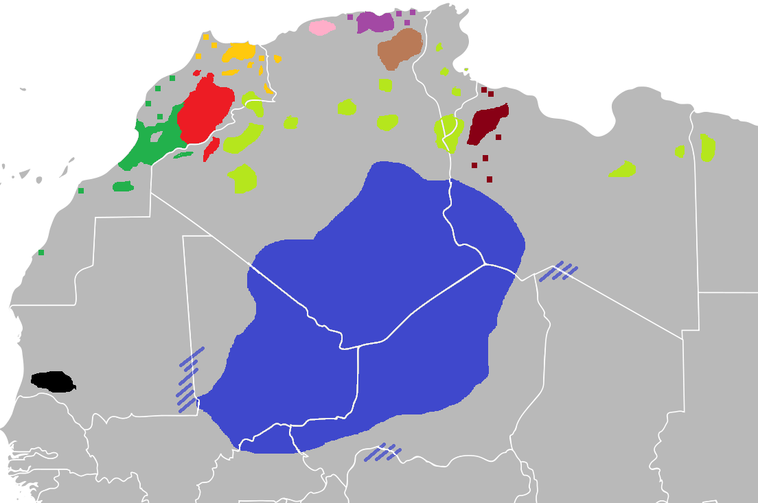 Langue Berbère Répartition géographique.