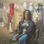 La reine Tin Hinan huile sur toile